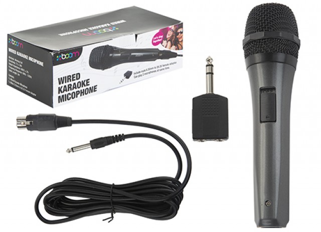 BOOM WIRED KARAOKE MICROPHONE  cm – In box (cm)…x12…x24